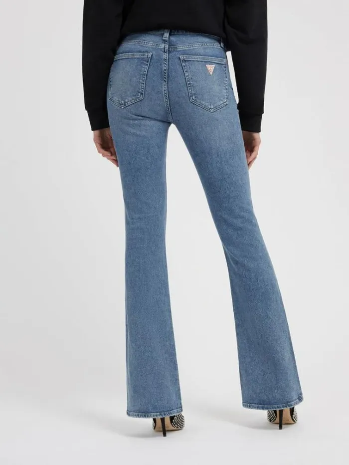 Women Flare Denim Pant Blue Guess Flared And Bootcut
