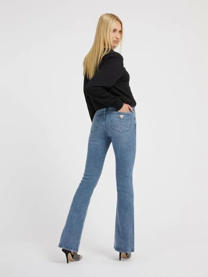Women Flare Denim Pant Blue Guess Flared And Bootcut