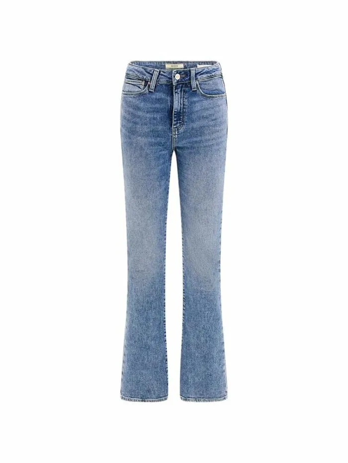 Women Flare Denim Pant Blue Guess Flared And Bootcut