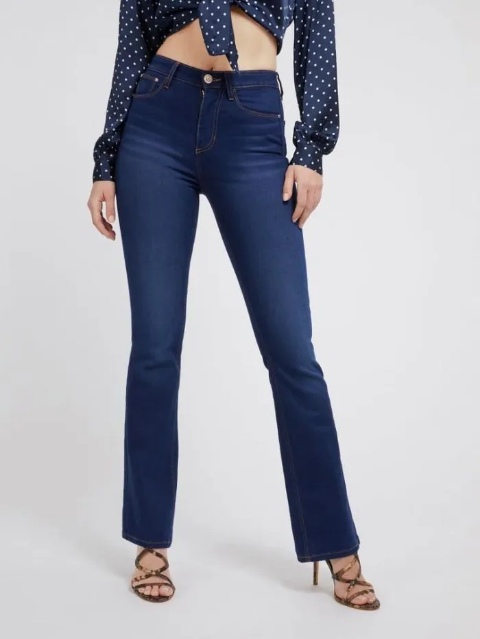 Women Flare Denim Pant Blue Guess Flared And Bootcut