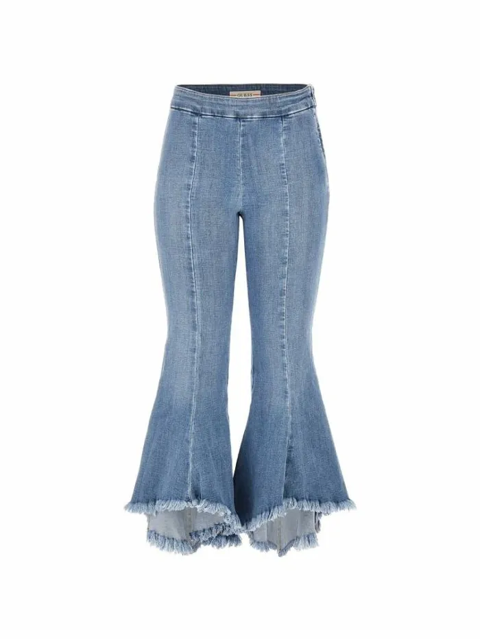 Women Flare Denim Pant Light Blue Guess Flared And Bootcut
