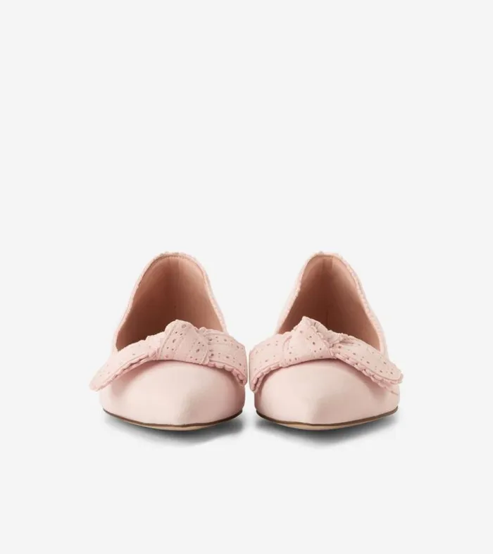 Women Flats and SlipOns Cole Haan Bellport Bow Skimmer Flats Primrose Pink