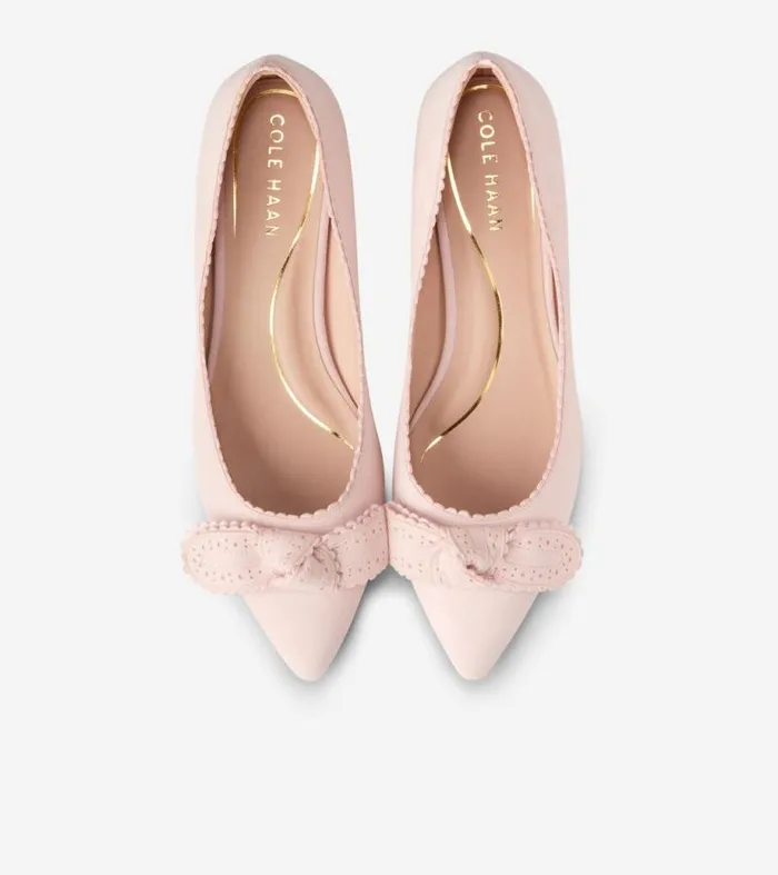 Women Flats and SlipOns Cole Haan Bellport Bow Skimmer Flats Primrose Pink