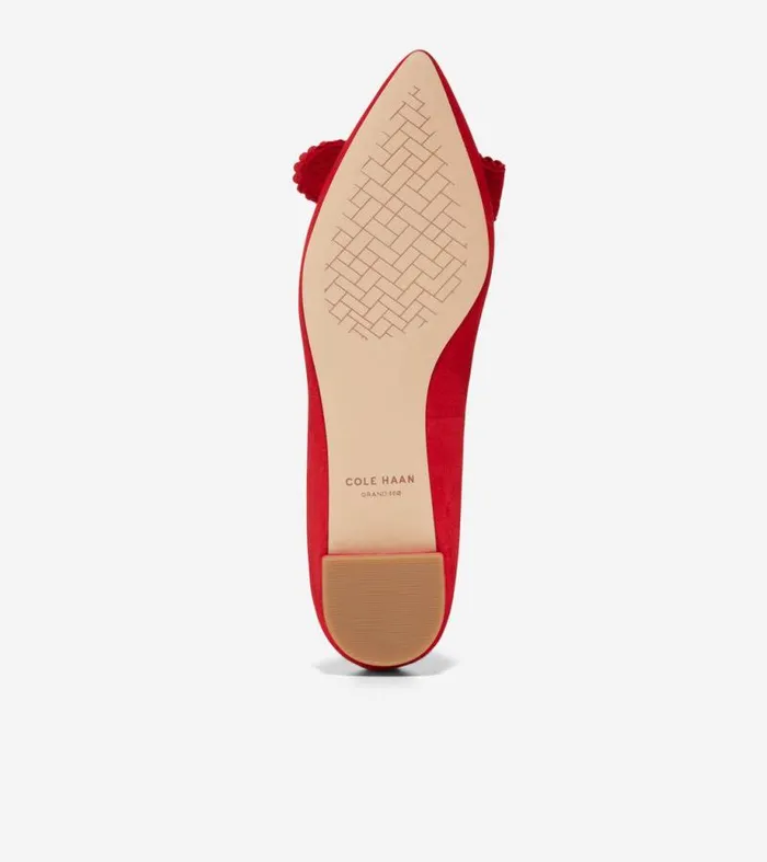 Women Flats and SlipOns Cole Haan Bellport Bow Skimmer Flats True Red