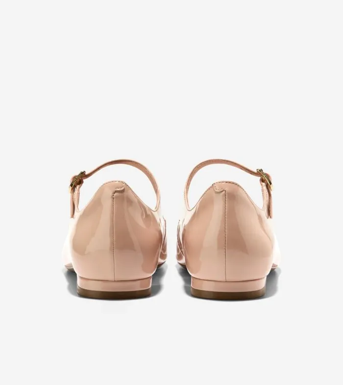Women Flats and SlipOns Cole Haan Bridge Mary Jane Ballet Flats Brushgold