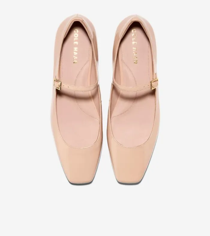 Women Flats and SlipOns Cole Haan Bridge Mary Jane Ballet Flats Brushgold