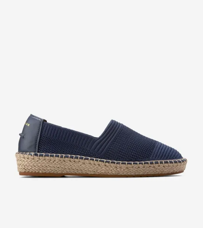 Women Flats and SlipOns Cole Haan Cloudfeel Espadrille II SlipOn Loafers Marine Blue Stitchlitetrade Women Flats and SlipOns Cole Haan Cloudfeel Espadrille II SlipOn Loafers Marine Blue Stitchlitetrade