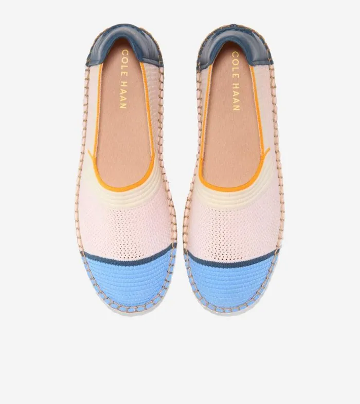 Women Flats and SlipOns Cole Haan Cloudfeel Espadrille II SlipOn Loafers Primroseivorymarina Stitchlitetrade