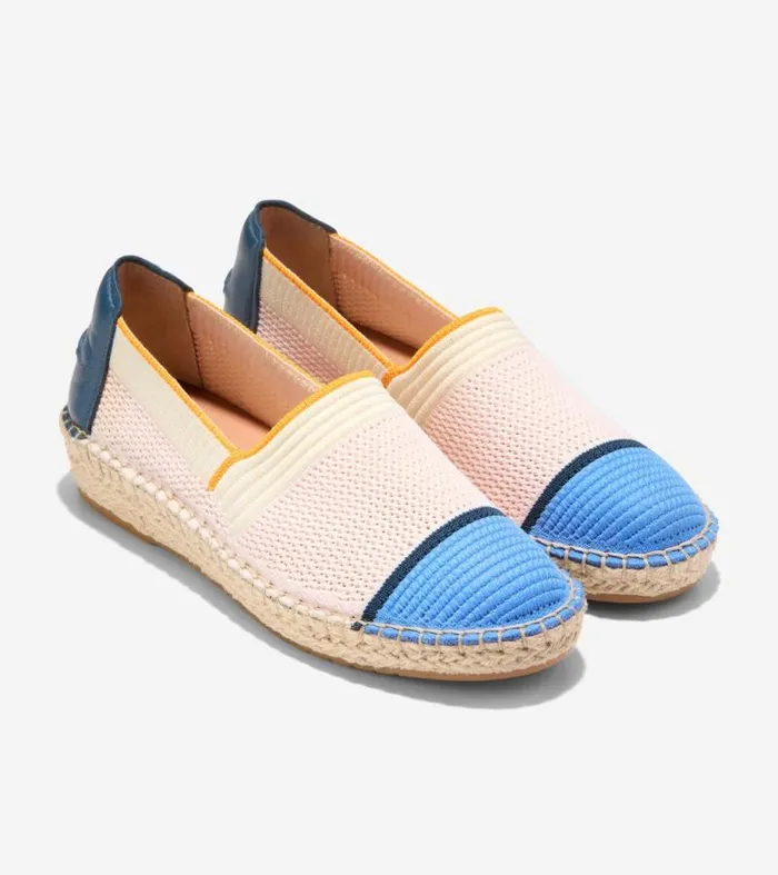 Women Flats and SlipOns Cole Haan Cloudfeel Espadrille II SlipOn Loafers Primroseivorymarina Stitchlitetrade