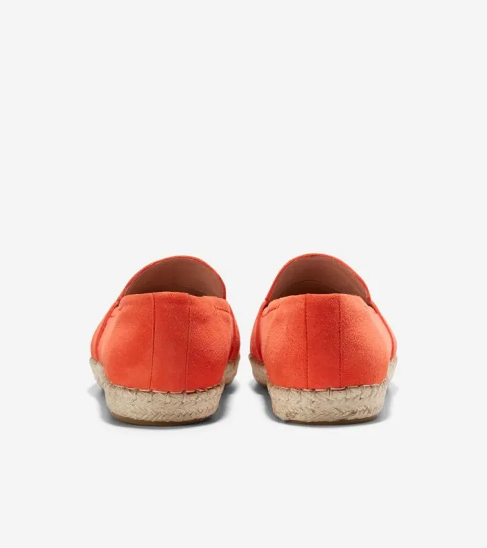 Women Flats and SlipOns Cole Haan Cloudfeel Montauk Espadrille Loafers Nasturtium Orange