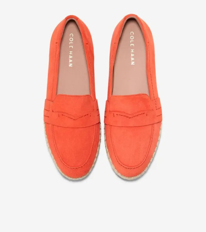 Women Flats and SlipOns Cole Haan Cloudfeel Montauk Espadrille Loafers Nasturtium Orange