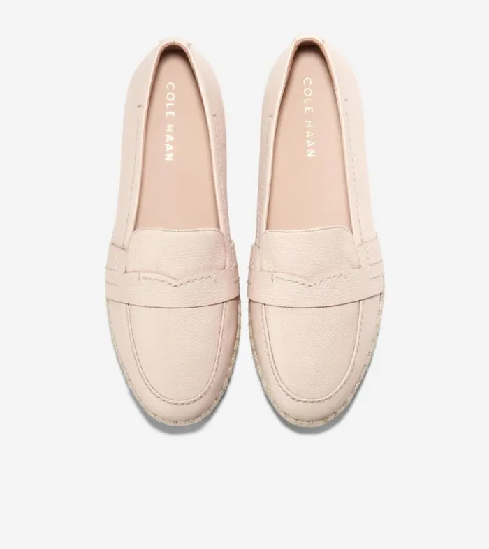 Women Flats and SlipOns Cole Haan Cloudfeel Montauk Espadrille Loafers Sandollar Beige