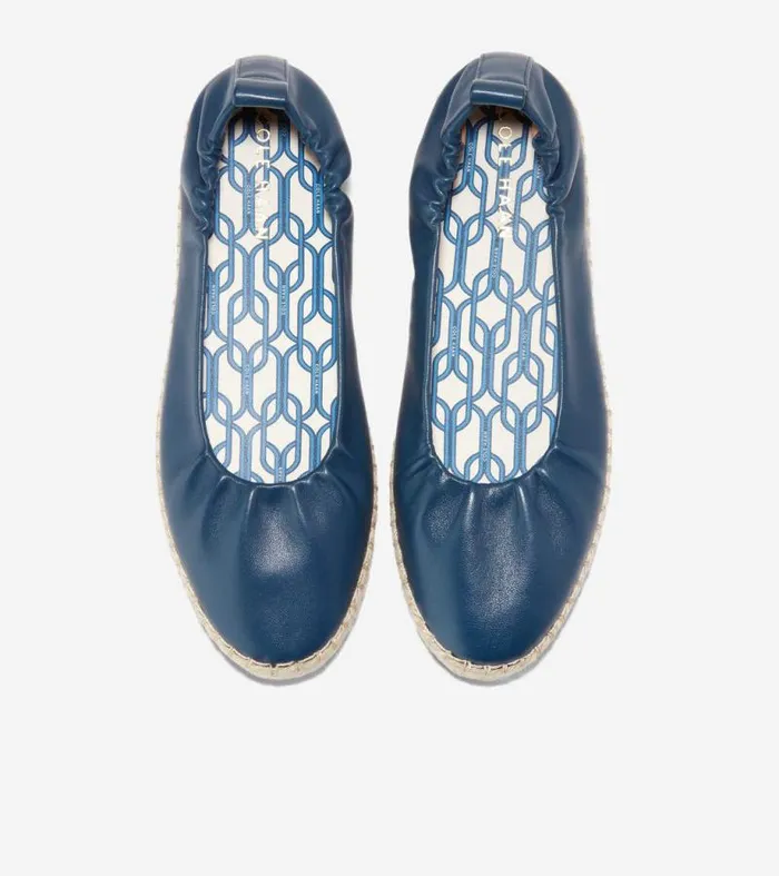 Women Flats and SlipOns Cole Haan Cloudfeel Seaboard Ballet Flats Blue Wing Teal