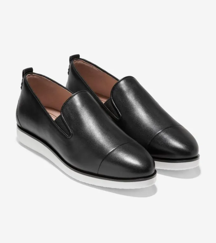 Women Flats and SlipOns Cole Haan Grand Ambition SlipOn Loafer Black Leather