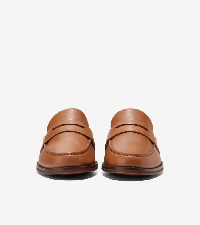 Women Flats and SlipOns Cole Haan Lux Pinch Penny Loafer Mules Pecan
