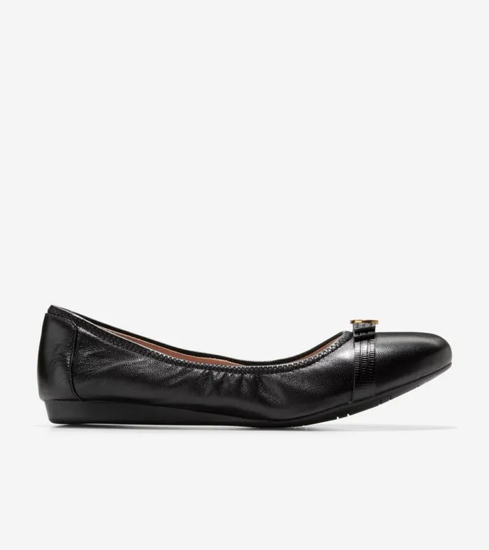 Women Flats and SlipOns Cole Haan Tova Bow Ballet Black