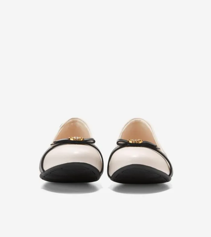 Women Flats and SlipOns Cole Haan Tova Bow Ballet Ivoryblack Women Flats and SlipOns Cole Haan Tova Bow Ballet Ivoryblack