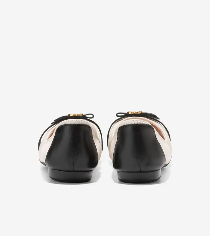 Women Flats and SlipOns Cole Haan Tova Bow Ballet Ivoryblack Women Flats and SlipOns Cole Haan Tova Bow Ballet Ivoryblack