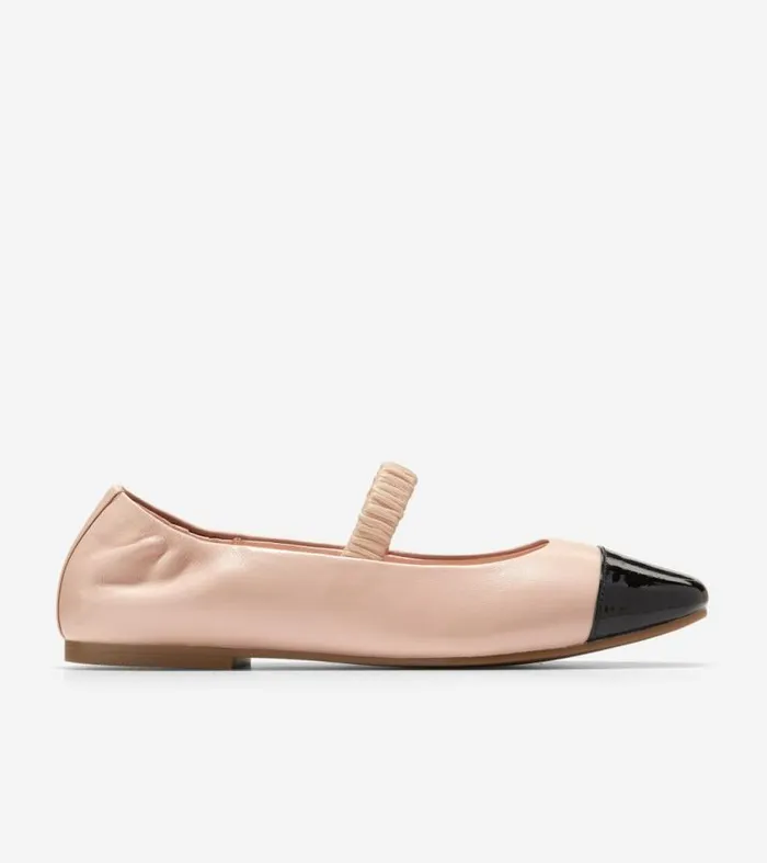 Women Flats and SlipOns Cole Haan Yvette Ballet Flats Porcelainblack Patent