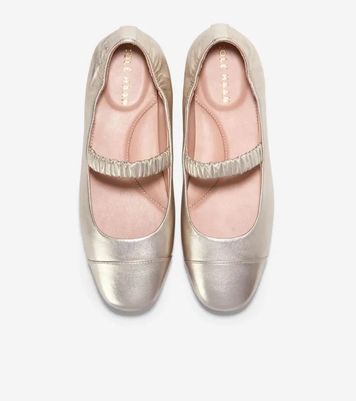 Women Flats and SlipOns Cole Haan Yvette Ballet Flats Soft Gold