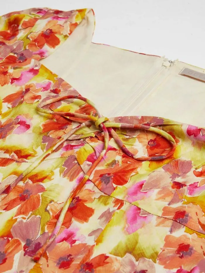 Women Floral Print Blouse Multicolor Pattern Guess Tops And Shirts