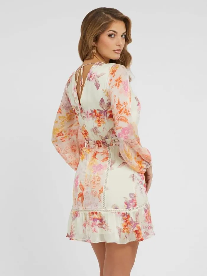 Women Floral Print Dress Multi Pink Guess Dresses And Jumpsuits