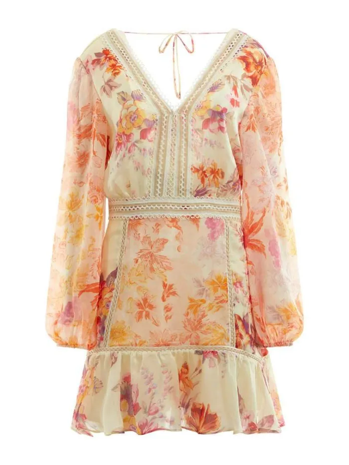 Women Floral Print Dress Multi Pink Guess Dresses And Jumpsuits
