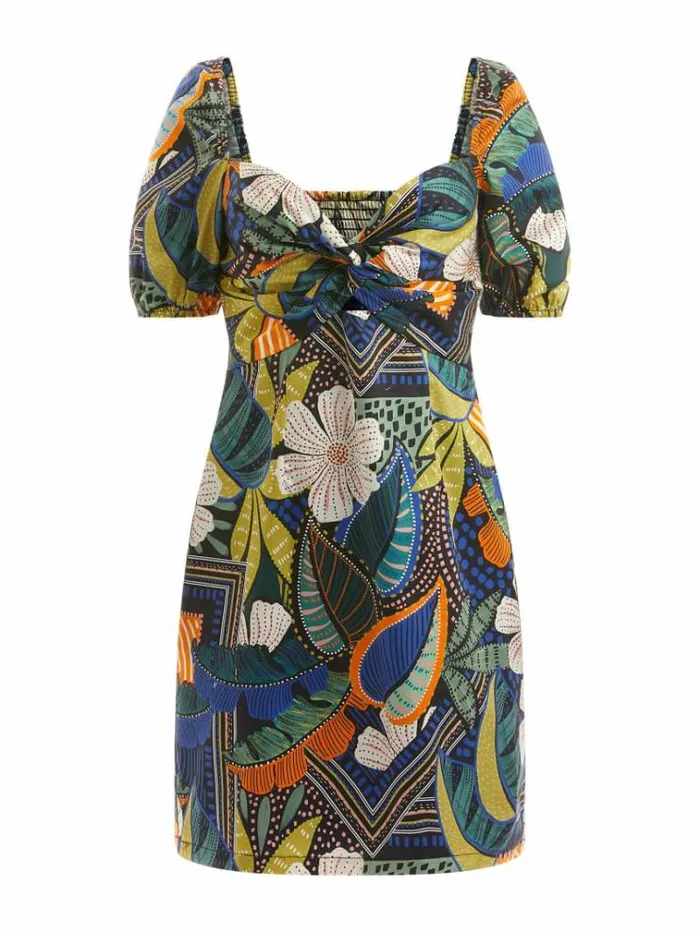 Women Floral Print Dress Multicolor Pattern Guess Dresses And Jumpsuits