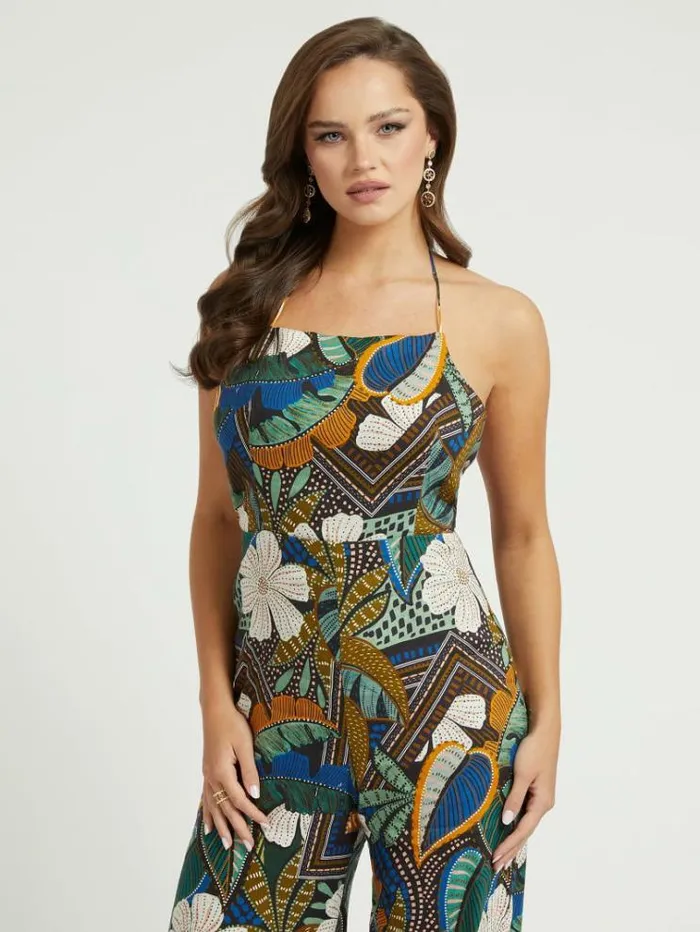 Women Floral Print Jumpsuit Multicolor Pattern Guess Dresses And Jumpsuits