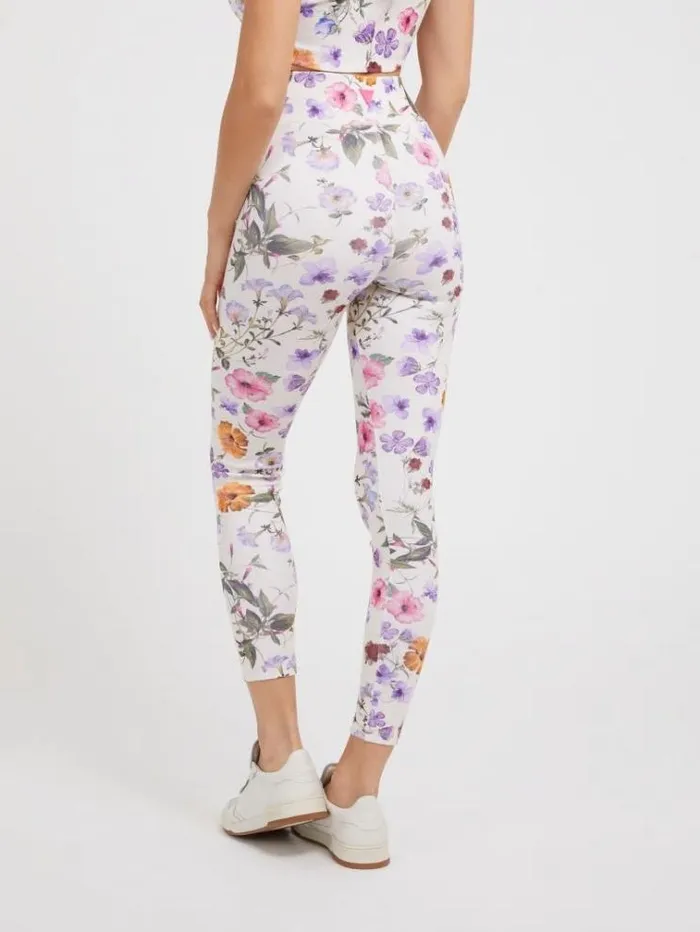 Women Floral Print Leggings Multicolor Pattern Guess Activewear