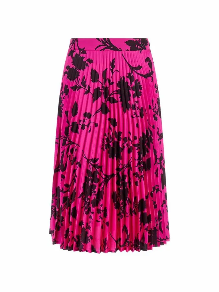 Women Floral Print Pleated Skirt Floral Pink Guess Skirts And Shorts