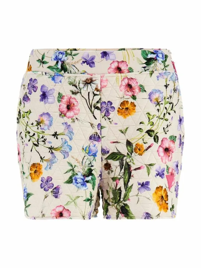 Women Floral Print Shorts Multicolor Pattern Guess Activewear