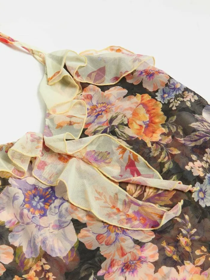 Women Floral Print Top Floral Black Guess Tops And Shirts