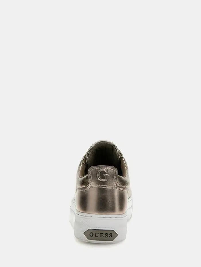 Women Foiled Gianele Sneakers Silver Guess Sneakers