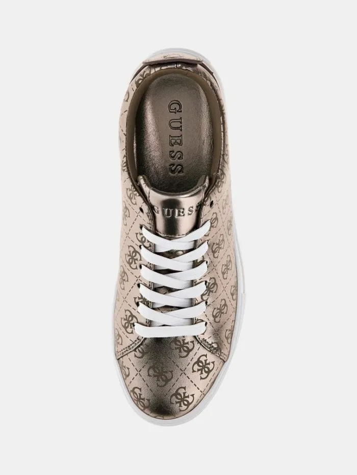 Women Foiled Gianele Sneakers Silver Guess Sneakers