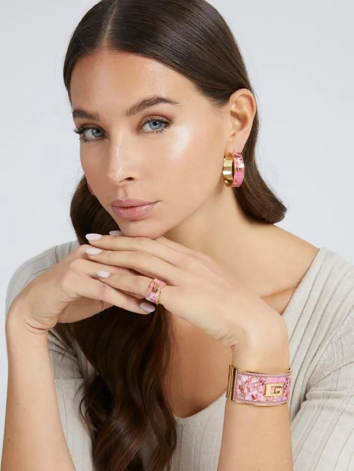 Women foulard Ring Multi Pink Guess Jewellery