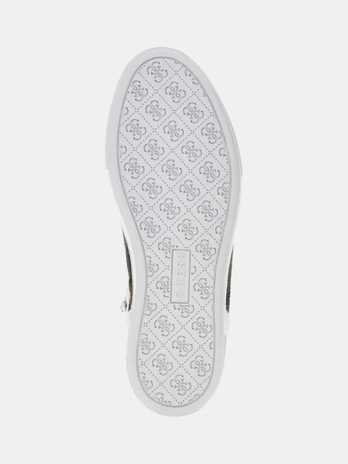 Women Fridan 4g Peony Logo Wedge Sneakers White Guess Sneakers