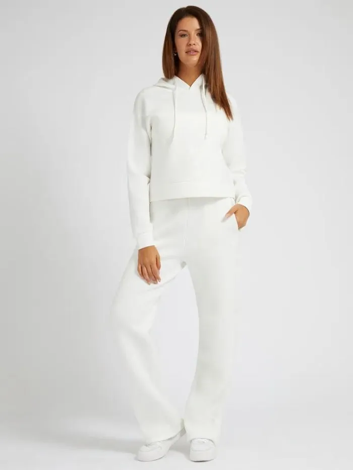 Women Front Logo Sweatshirt White Guess Knitwear And Sweatshirts