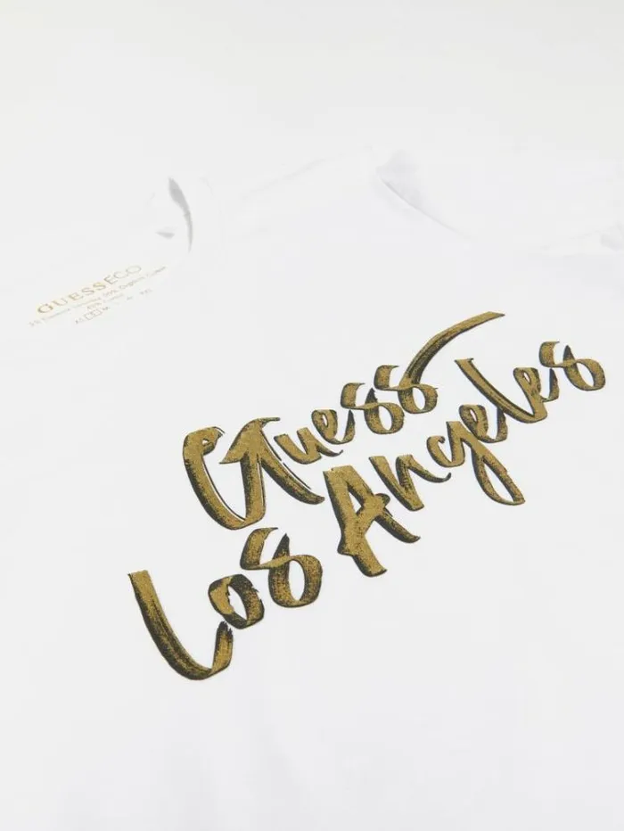 Women Front Logo Tshirt White Guess Tshirts