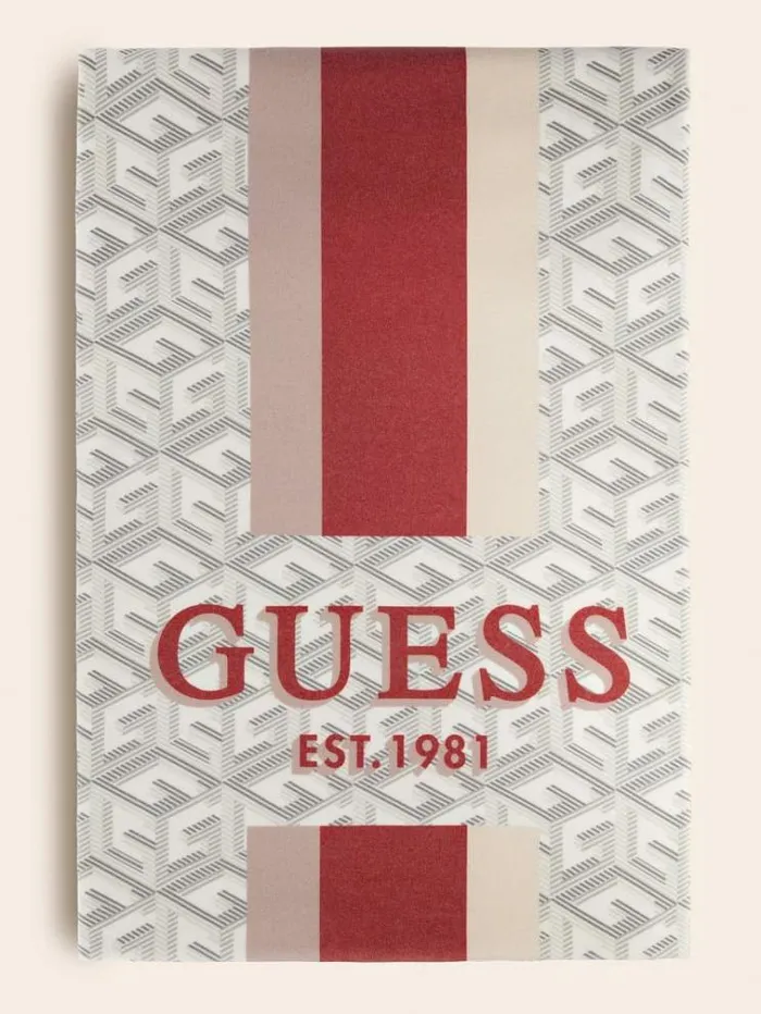 Women G Cube Logo Pile Blanket Grey Multi Guess Home Collection
