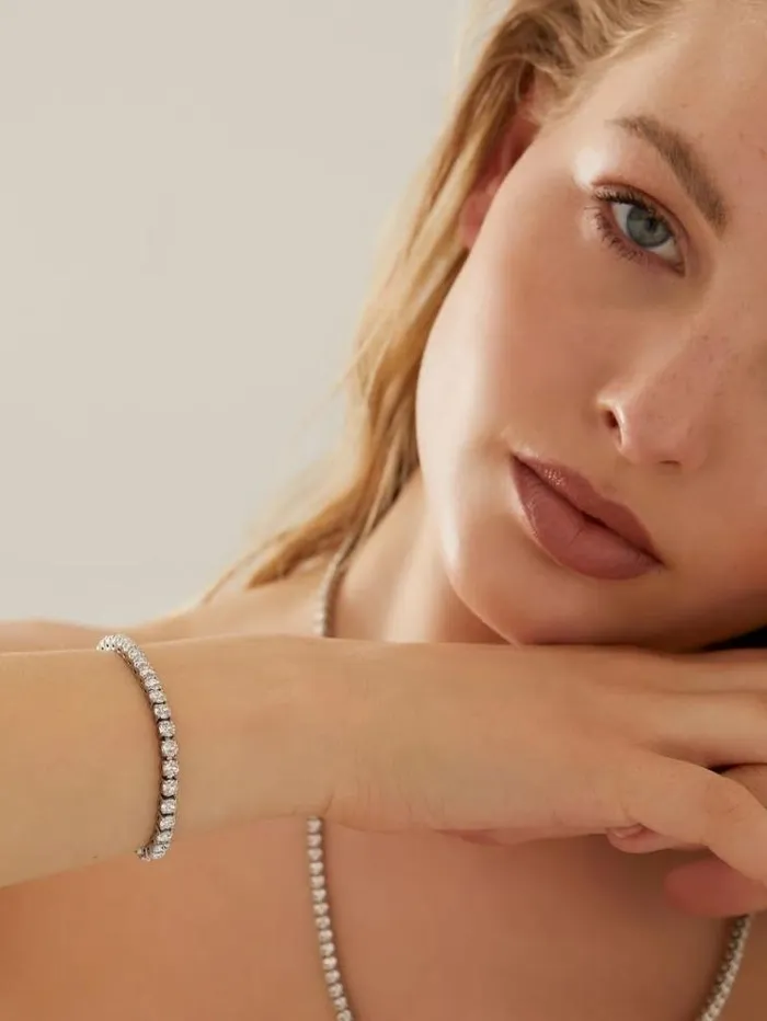 Women g Tennis Bracelet Silver Guess Jewellery