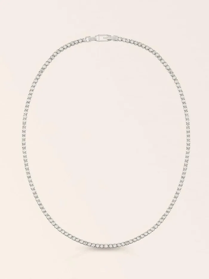 Women g Tennis Necklace Silver Guess Jewellery