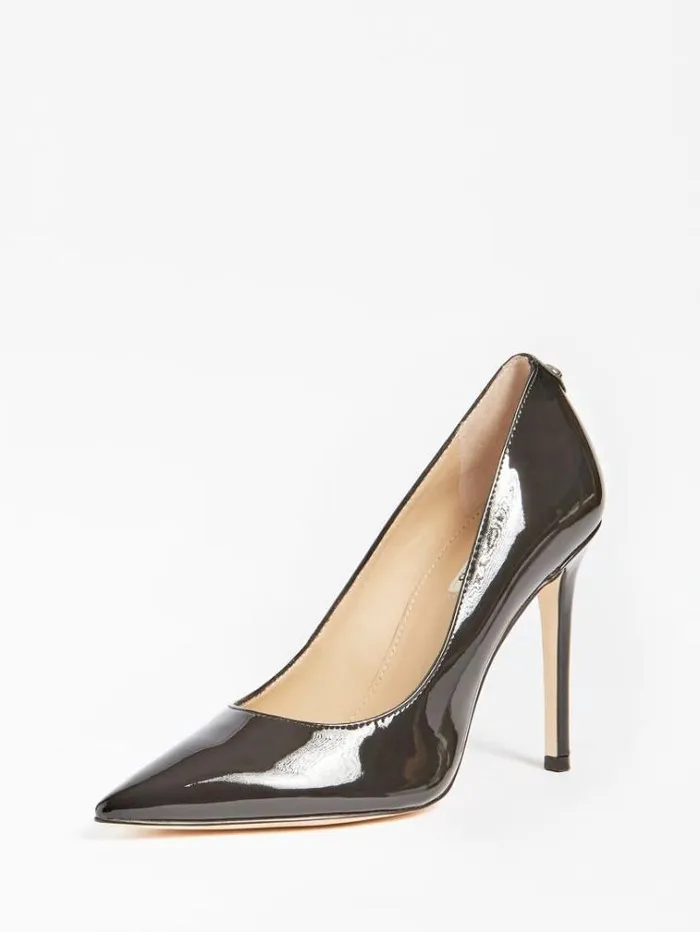 Women Gavi Patent Court Shoe Black Guess Heels