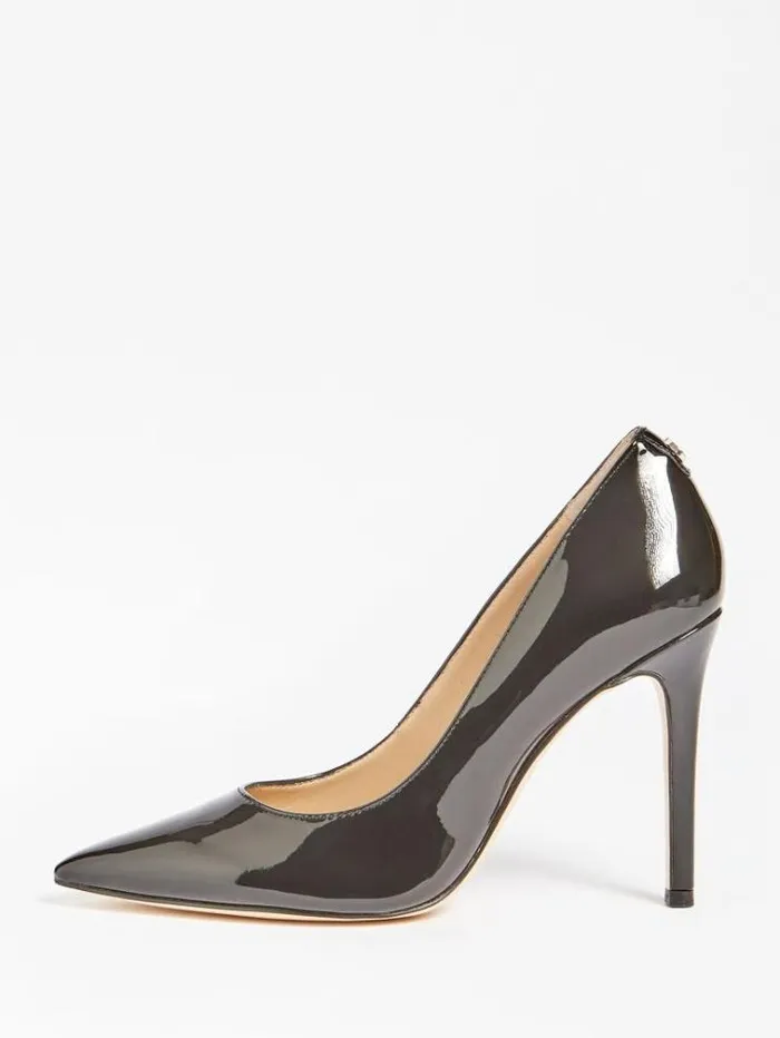 Women Gavi Patent Court Shoe Black Guess Heels