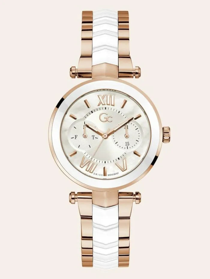 Women Gc Ceramic Chronograph Watch White Guess Watches