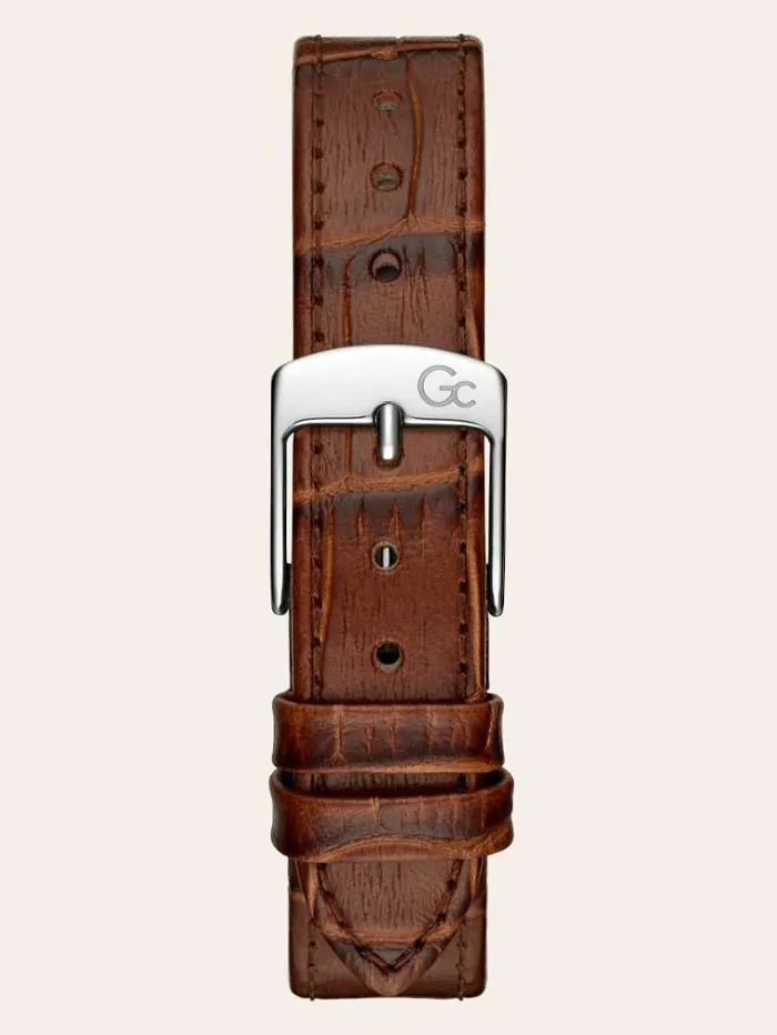 Women Gc Leather Analogue Watch Brown Guess Watches