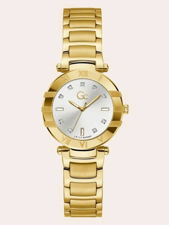Women Gc Quartz Analogue Watch Gold Guess Watches