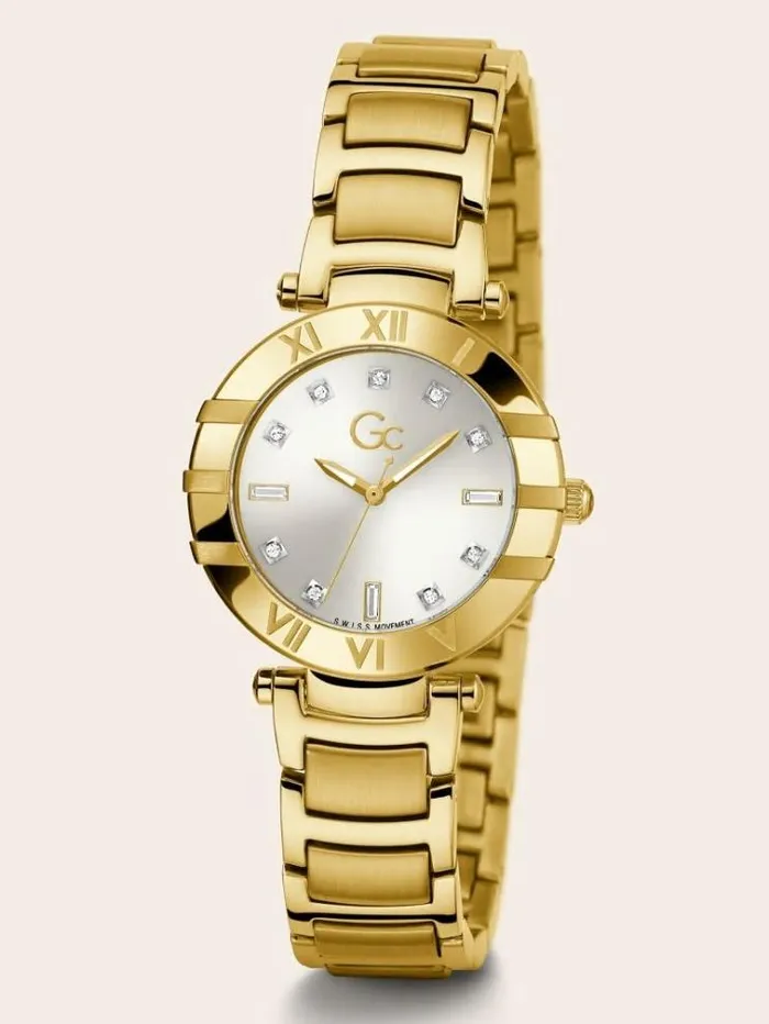 Women Gc Quartz Analogue Watch Gold Guess Watches