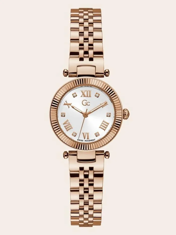 Women Gc Quartz Analogue Watch Rose Gold Guess Watches