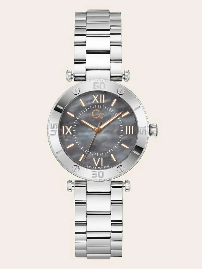 Women Gc Quartz Analogue Watch Silver Guess Watches